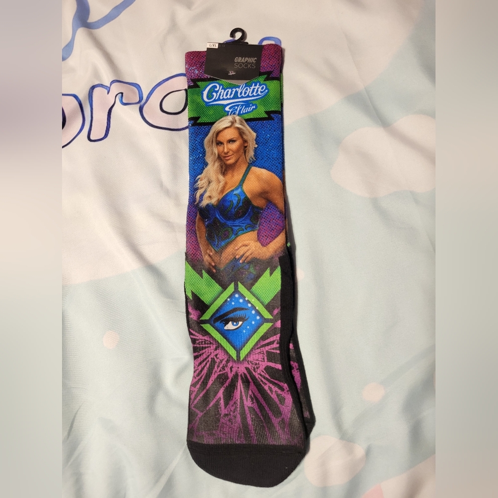 Charlotte flair mens socks L-XL size 9-13